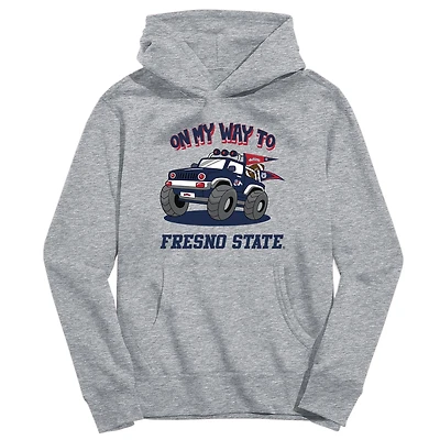 Toddler Vive La Fete Gray Fresno State Bulldogs On My Way To Pullover Hoodie