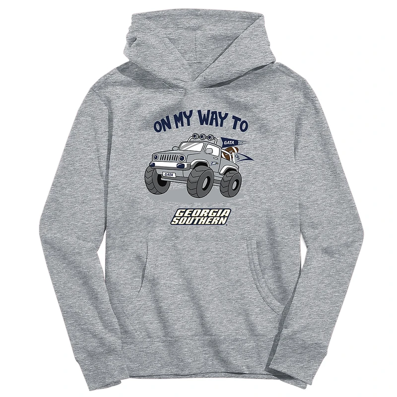 Toddler Vive La Fete Gray Georgia Southern Eagles On My Way To Pullover Hoodie