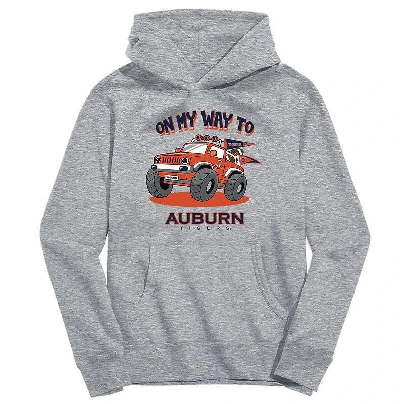 Toddler Vive La Fete Gray Auburn Tigers On My Way To Pullover Hoodie