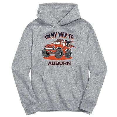 Toddler Vive La Fete Gray Auburn Tigers On My Way To Pullover Hoodie