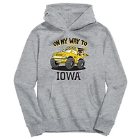 Toddler Vive La Fete Gray Iowa Hawkeyes On My Way To Pullover Hoodie