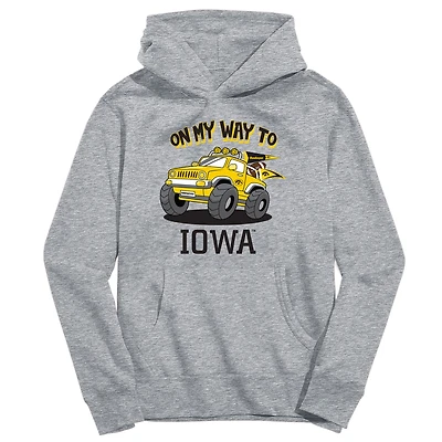 Toddler Vive La Fete Gray Iowa Hawkeyes On My Way To Pullover Hoodie