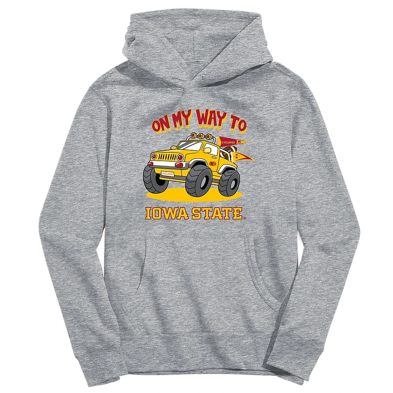 Toddler Vive La Fete Gray Iowa State Cyclones On My Way To Pullover Hoodie