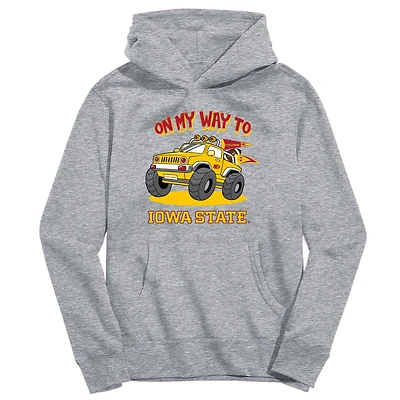 Toddler Vive La Fete Gray Iowa State Cyclones On My Way To Pullover Hoodie