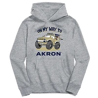 Toddler Vive La Fete Gray Akron Zips On My Way To Pullover Hoodie
