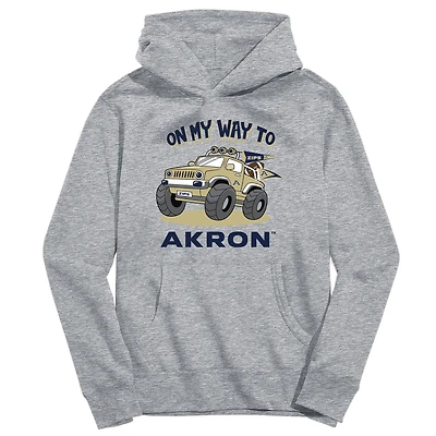 Toddler Vive La Fete Gray Akron Zips On My Way To Pullover Hoodie