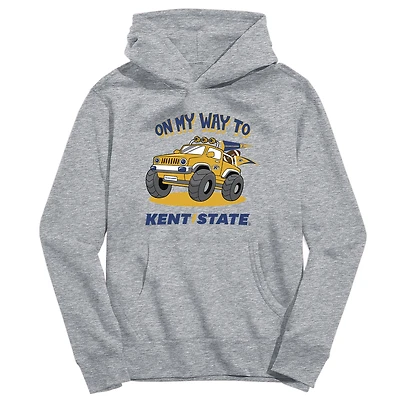 Toddler Vive La Fete Gray Kent State Golden Flashes On My Way To Pullover Hoodie
