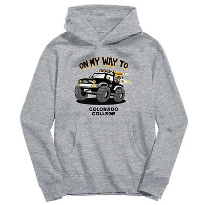 Toddler Vive La Fete Gray Colorado College Tigers On My Way To Pullover Hoodie