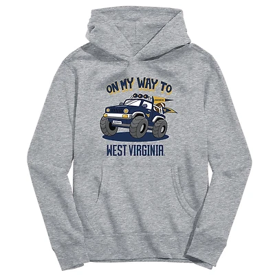 Toddler Vive La Fete Gray West Virginia Mountaineers On My Way To Pullover Hoodie
