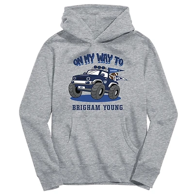 Toddler Vive La Fete Gray BYU Cougars On My Way To Pullover Hoodie