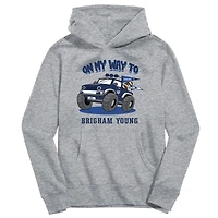 Toddler Vive La Fete Gray BYU Cougars On My Way To Pullover Hoodie