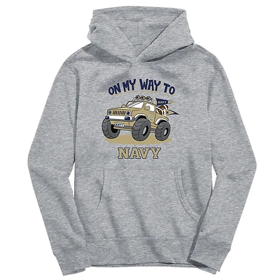 Toddler Vive La Fete Gray Navy Midshipmen On My Way To Pullover Hoodie