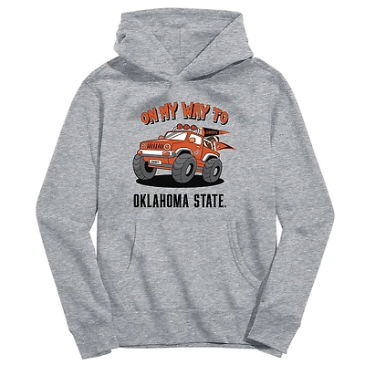 Toddler Vive La Fete Gray Oklahoma State Cowboys On My Way To Pullover Hoodie