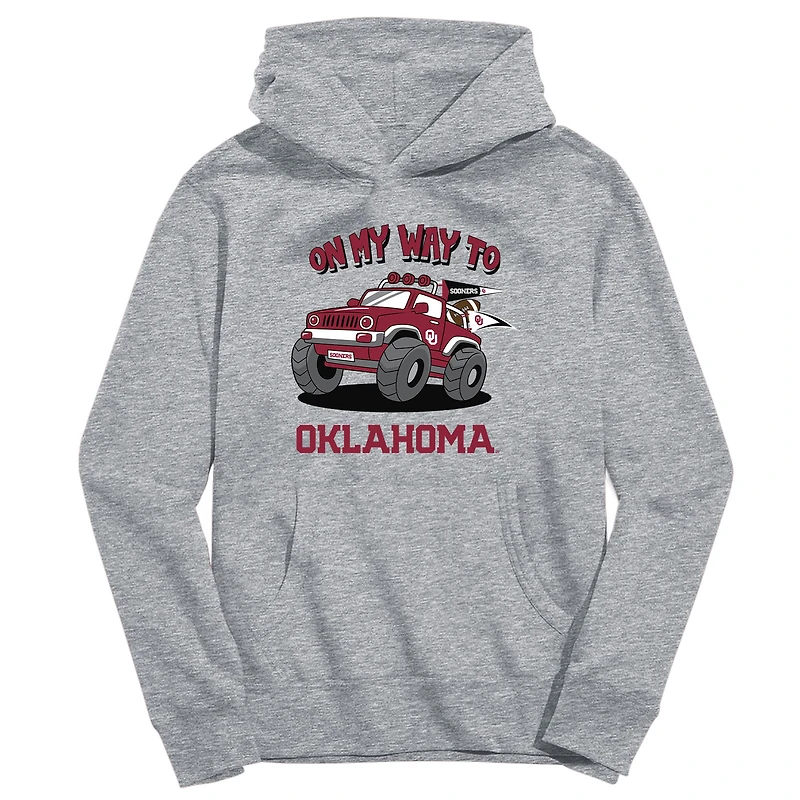 Toddler Vive La Fete Gray Oklahoma Sooners On My Way To Pullover Hoodie