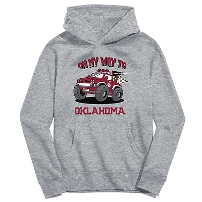 Toddler Vive La Fete Gray Oklahoma Sooners On My Way To Pullover Hoodie