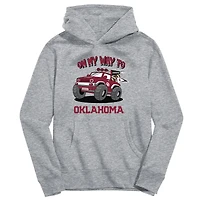 Toddler Vive La Fete Gray Oklahoma Sooners On My Way To Pullover Hoodie