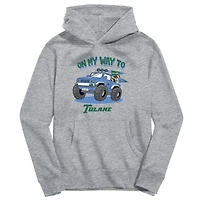 Toddler Vive La Fete Gray Tulane Green Wave On My Way To Pullover Hoodie