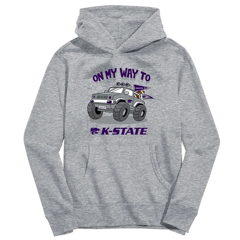 Toddler Vive La Fete Gray Kansas State Wildcats On My Way To Pullover Hoodie