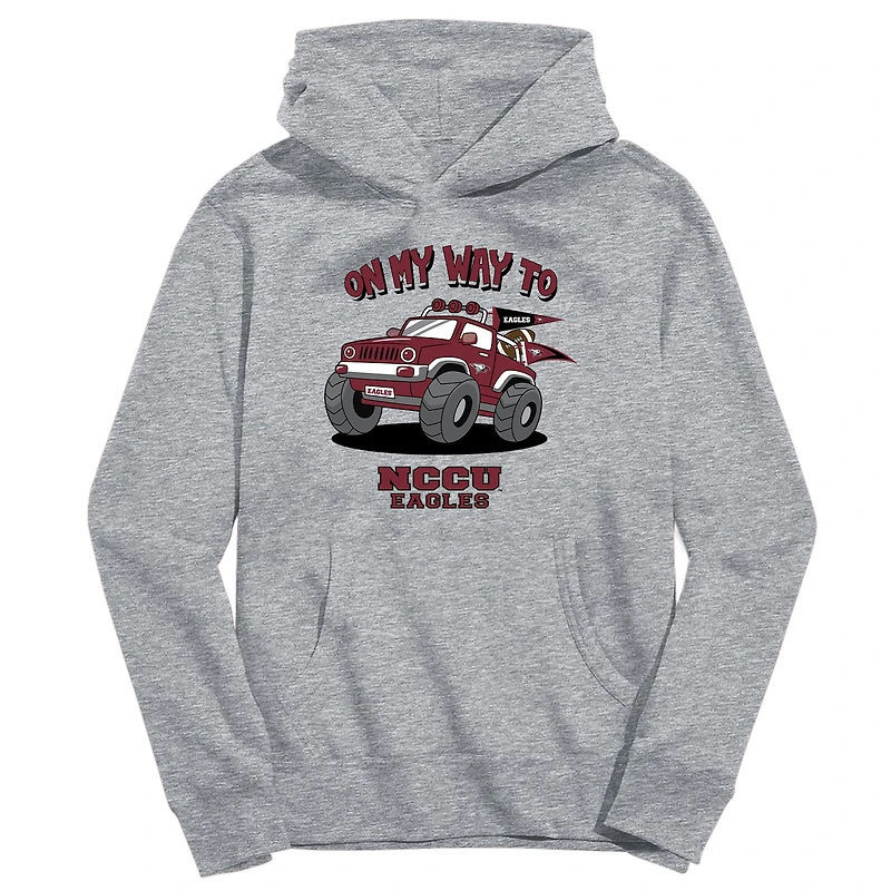 Toddler Vive La Fete Gray North Carolina Central Eagles On My Way To Pullover Hoodie