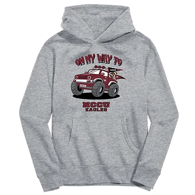 Toddler Vive La Fete Gray North Carolina Central Eagles On My Way To Pullover Hoodie