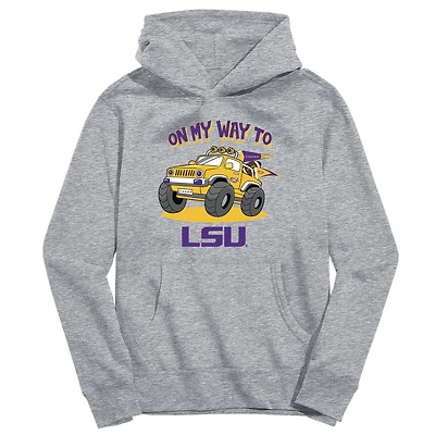 Toddler Vive La Fete Gray LSU Tigers On My Way To Pullover Hoodie