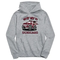 Toddler Vive La Fete Gray UChicago Maroons On My Way To Pullover Hoodie