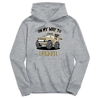 Toddler Vive La Fete Gray Purdue Boilermakers On My Way To Pullover Hoodie