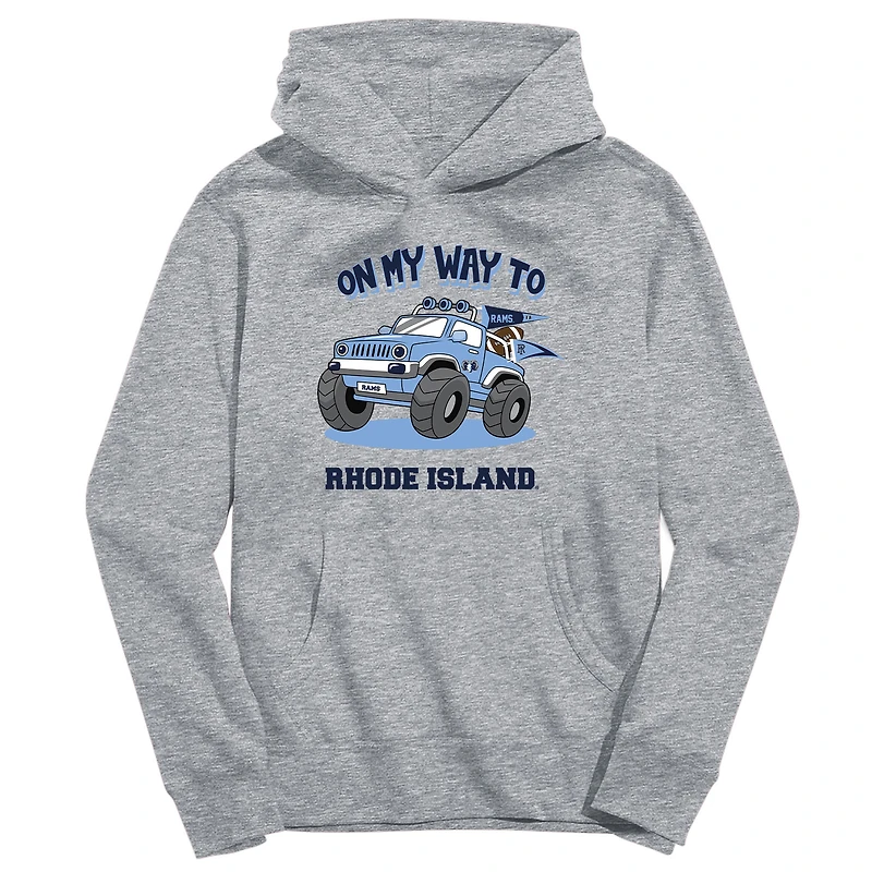Toddler Vive La Fete Gray Rhode Island Rams On My Way To Pullover Hoodie