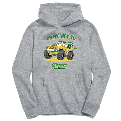 Toddler Vive La Fete Gray Norfolk State Spartans On My Way To Pullover Hoodie