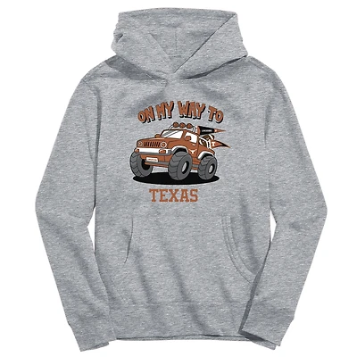 Toddler Vive La Fete Gray Texas Longhorns On My Way To Pullover Hoodie
