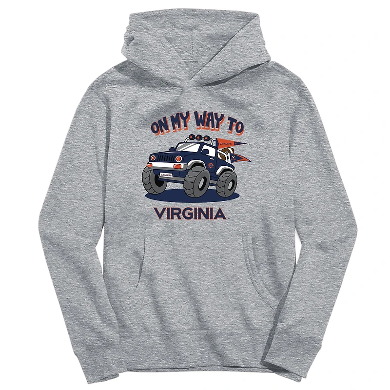 Toddler Vive La Fete Gray Virginia Cavaliers On My Way To Pullover Hoodie