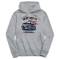 Toddler Vive La Fete Gray Virginia Cavaliers On My Way To Pullover Hoodie