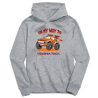 Toddler Vive La Fete Gray Virginia Tech Hokies On My Way To Pullover Hoodie