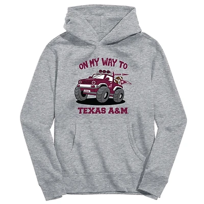 Toddler Vive La Fete Gray Texas A&M Aggies On My Way To Pullover Hoodie