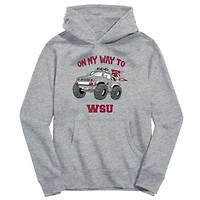 Toddler Vive La Fete Gray Washington State Cougars On My Way To Pullover Hoodie