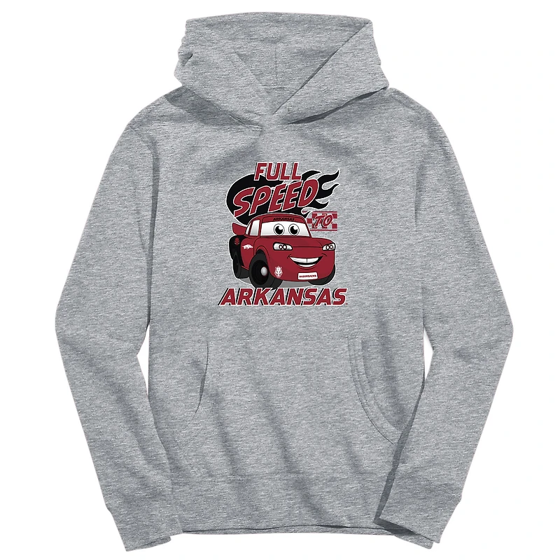 Youth Vive La Fete Gray Arkansas Razorbacks Full Speed Pullover Hoodie