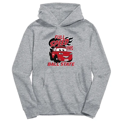 Youth Vive La Fete Gray Ball State Cardinals Full Speed Pullover Hoodie