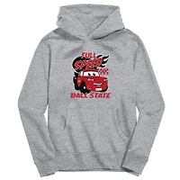 Youth Vive La Fete Gray Ball State Cardinals Full Speed Pullover Hoodie
