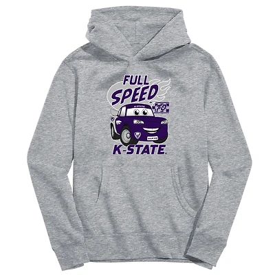 Youth Vive La Fete Gray Kansas State Wildcats Full Speed Pullover Hoodie