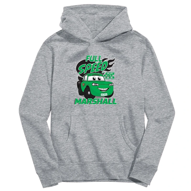 Youth Vive La Fete Gray Marshall Thundering Herd Full Speed Pullover Hoodie