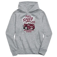 Youth Vive La Fete Gray Mississippi State Bulldogs Full Speed Pullover Hoodie