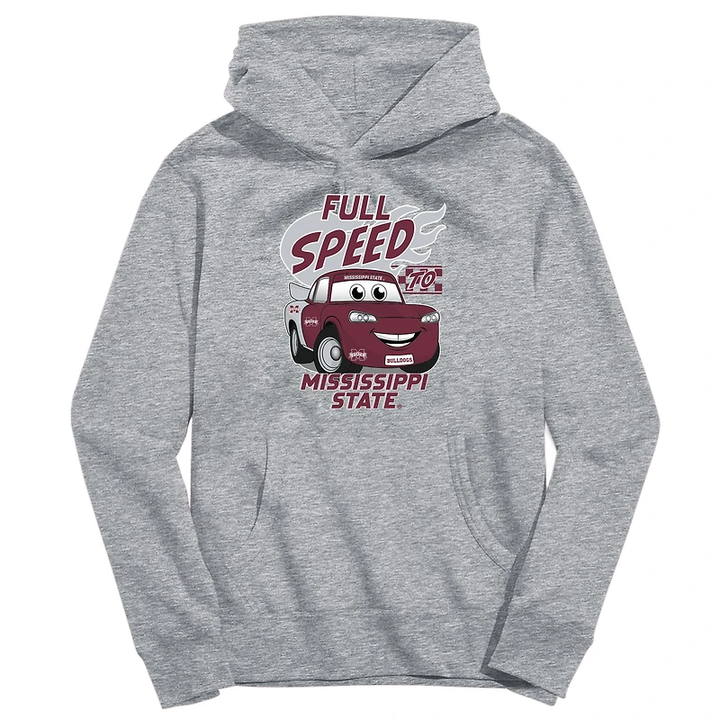 Youth Vive La Fete Gray Mississippi State Bulldogs Full Speed Pullover Hoodie
