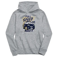 Youth Vive La Fete Gray Navy Midshipmen Full Speed Pullover Hoodie