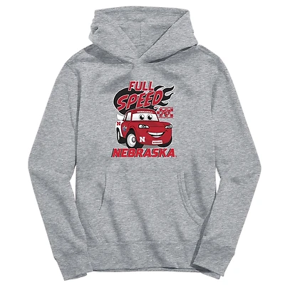 Youth Vive La Fete Gray Nebraska Huskers Full Speed Pullover Hoodie