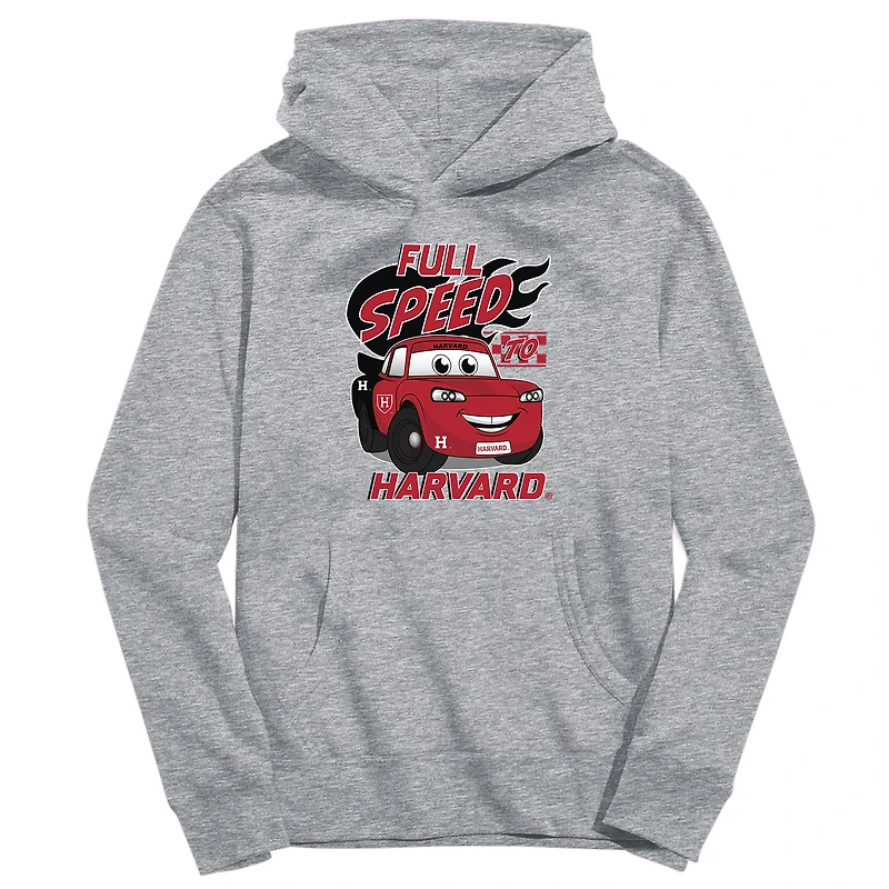 Youth Vive La Fete Gray Harvard Crimson Full Speed Pullover Hoodie
