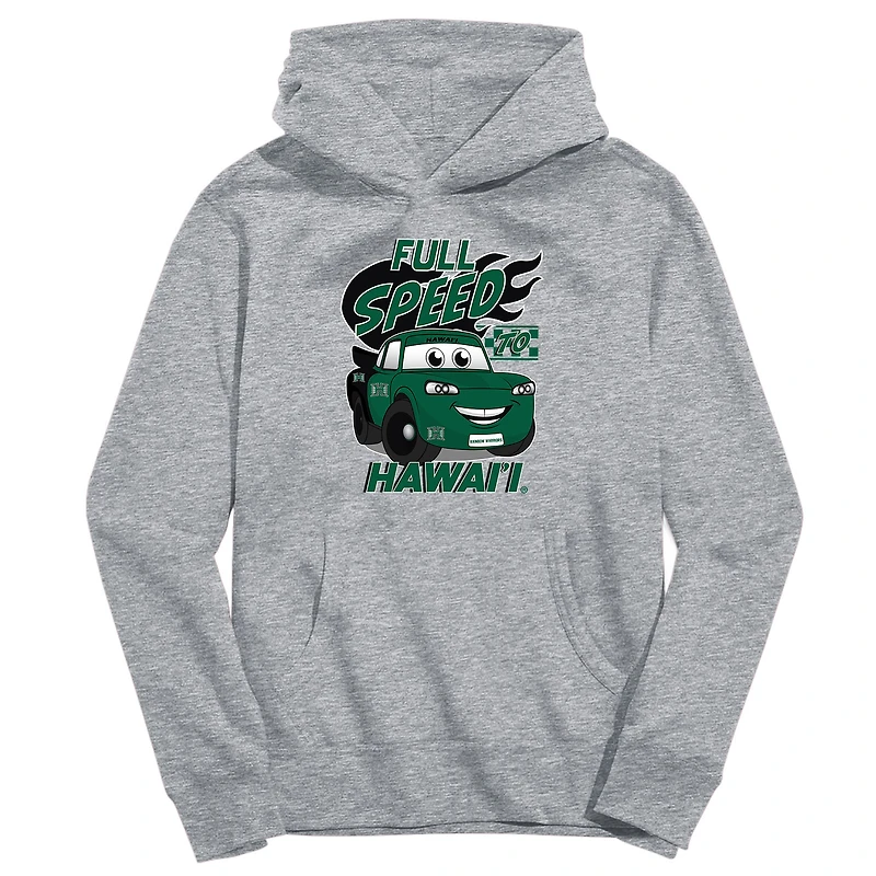 Youth Vive La Fete Gray Hawaii Rainbow Warriors Full Speed Pullover Hoodie