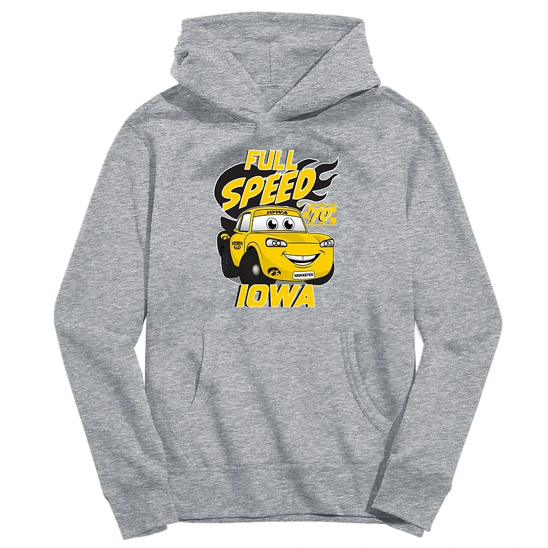 Youth Vive La Fete Gray Iowa Hawkeyes Full Speed Pullover Hoodie