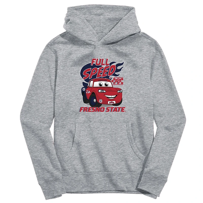 Youth Vive La Fete Gray Fresno State Bulldogs Full Speed Pullover Hoodie