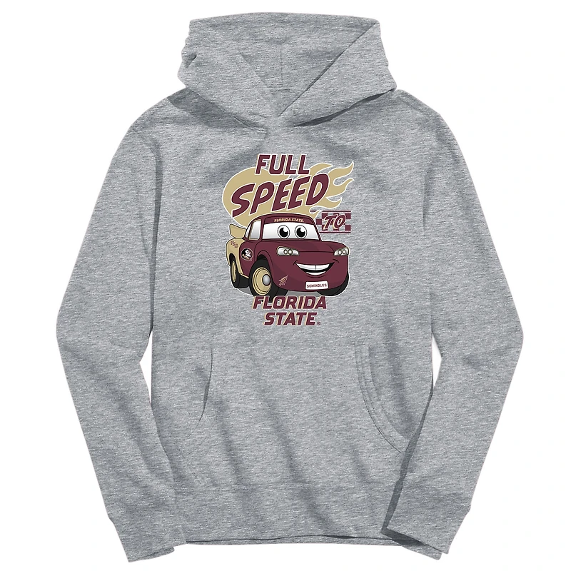 Youth Vive La Fete Gray Florida State Seminoles Full Speed Pullover Hoodie