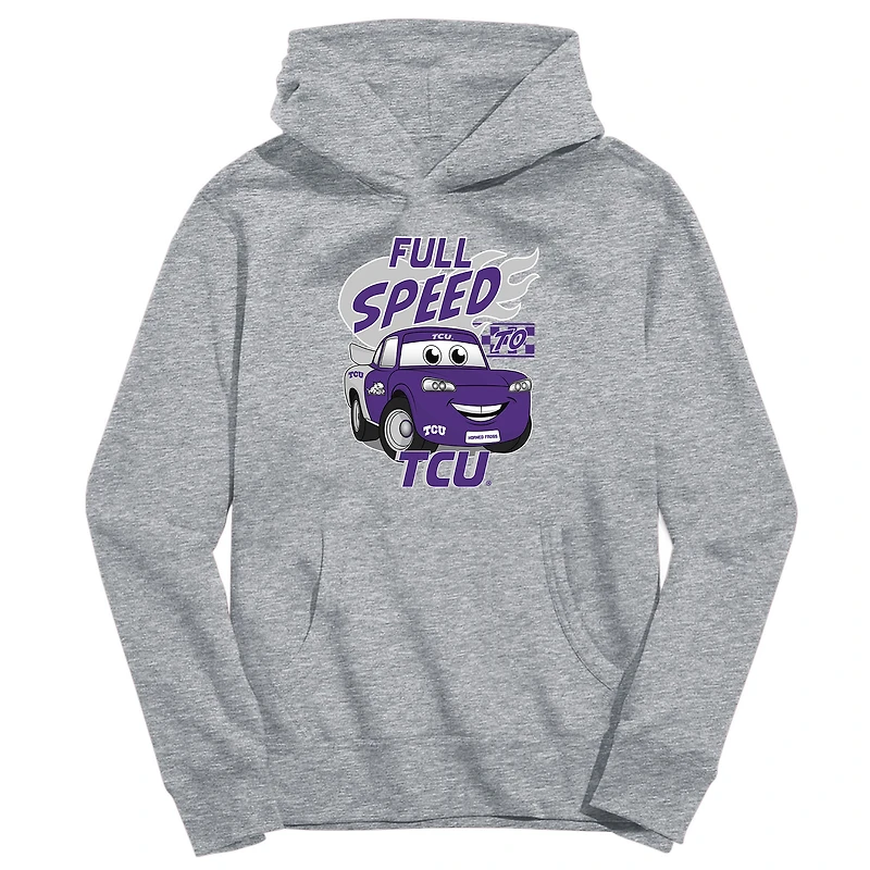 Youth Vive La Fete Gray TCU Horned Frogs Full Speed Pullover Hoodie